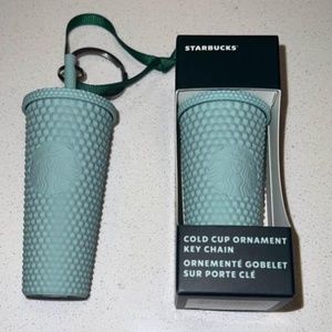 New - Starbucks 2021  Mint Green Cold Cup Tumbler Ornament Key Chain - no box